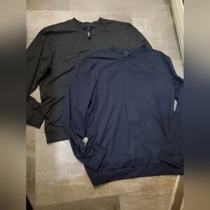 Skims Bundle Of 2 "Outdoor Jersey Classic Crewneck" Shirts Navy Blue, Black. S.